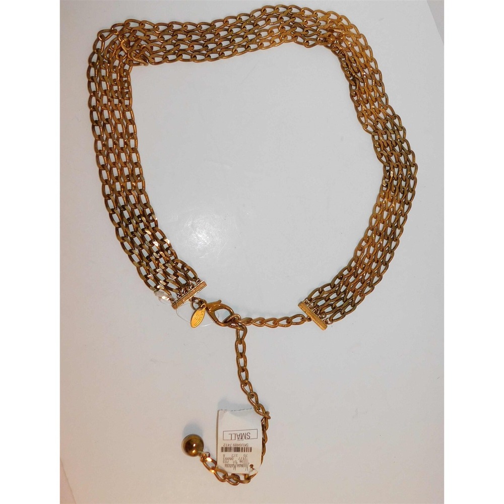 New Cara Couture Gold‎ Link Multi Strand Chain Belt 32-41 inches